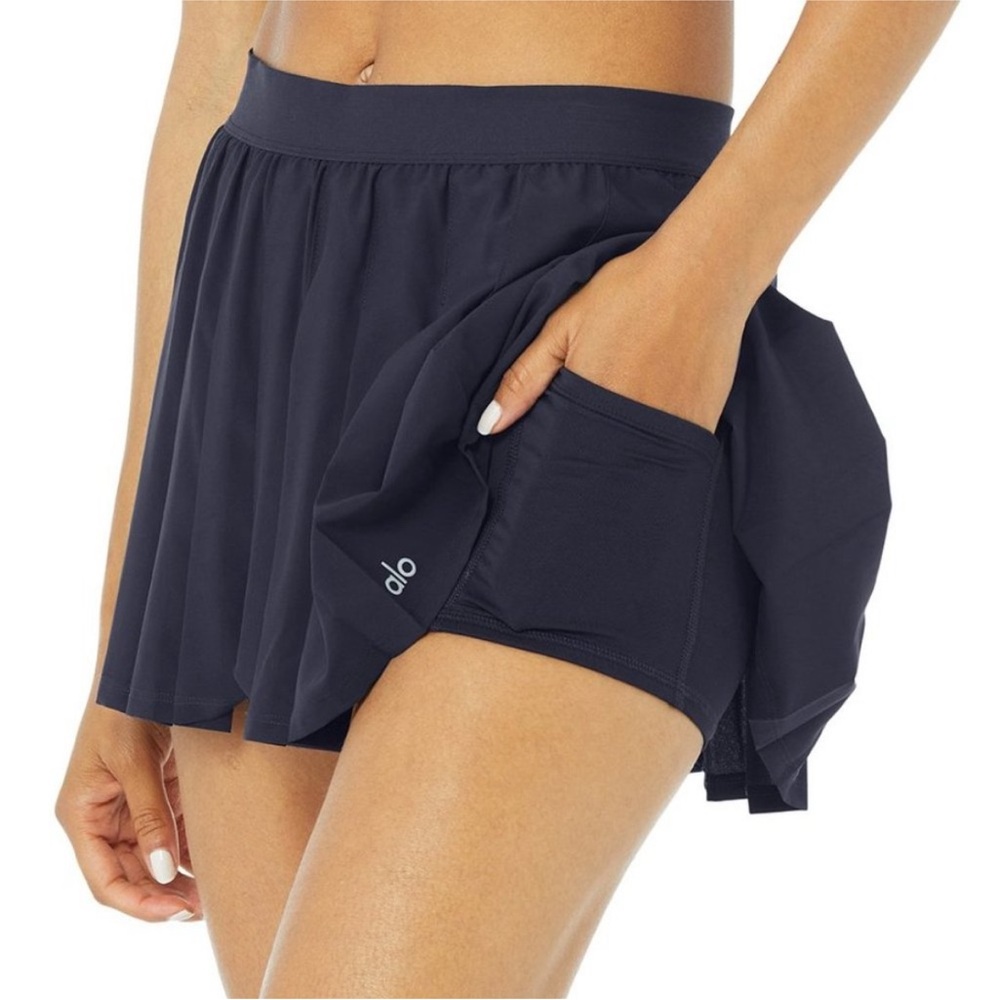 ALO Yoga Varsity Tennis Skirt True Navy
